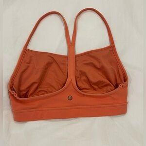 Lululemon Flow Y Bra Nulu Light Support Peach Orange Size 8